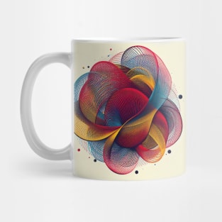 Psychedelic looking abstract illustration spirograph swirls Mug